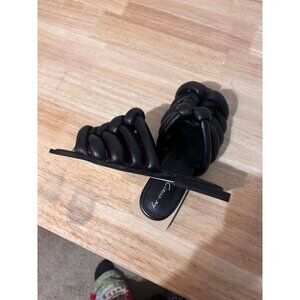 Circus NY By Sam Edelman Ida Padded & Braided Flat Sandals Black Size 7.5 Square